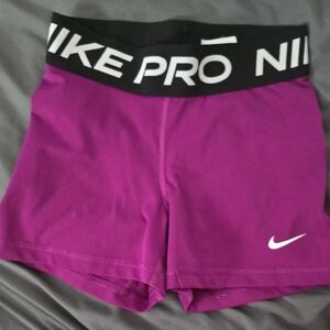 Nike Women's Purple Pro Athletic Shorts